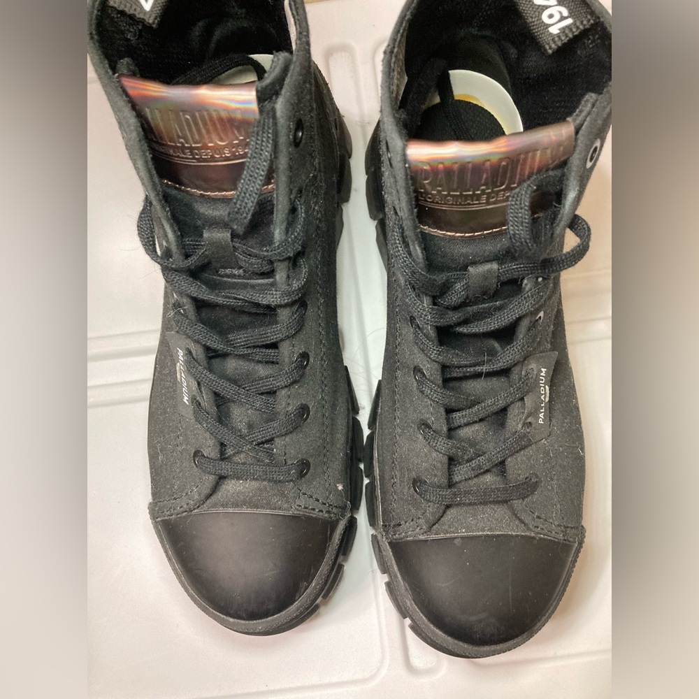 Palladium Black Women's Combat Boots - Picture 6 of 12